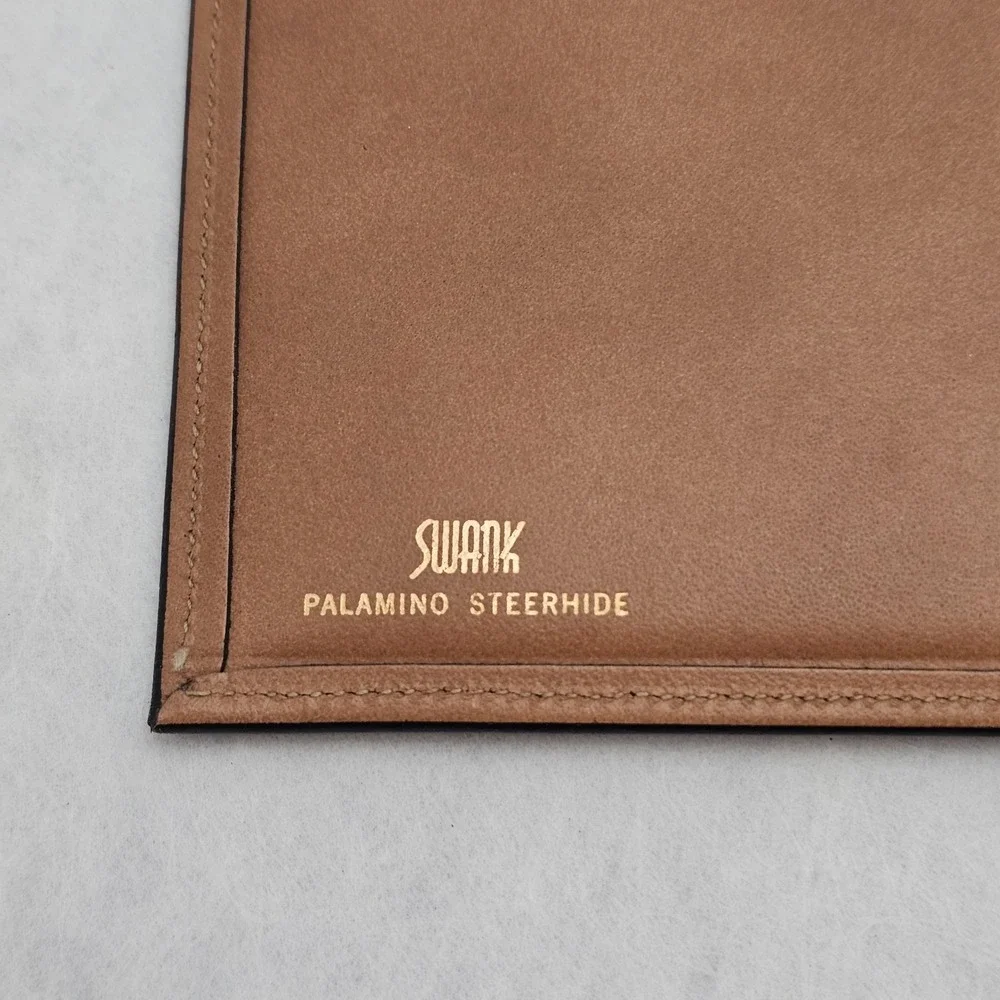 EUC VTG Swank Palomino Steerhide Chest Pocket Wallet / Travel Document Holder